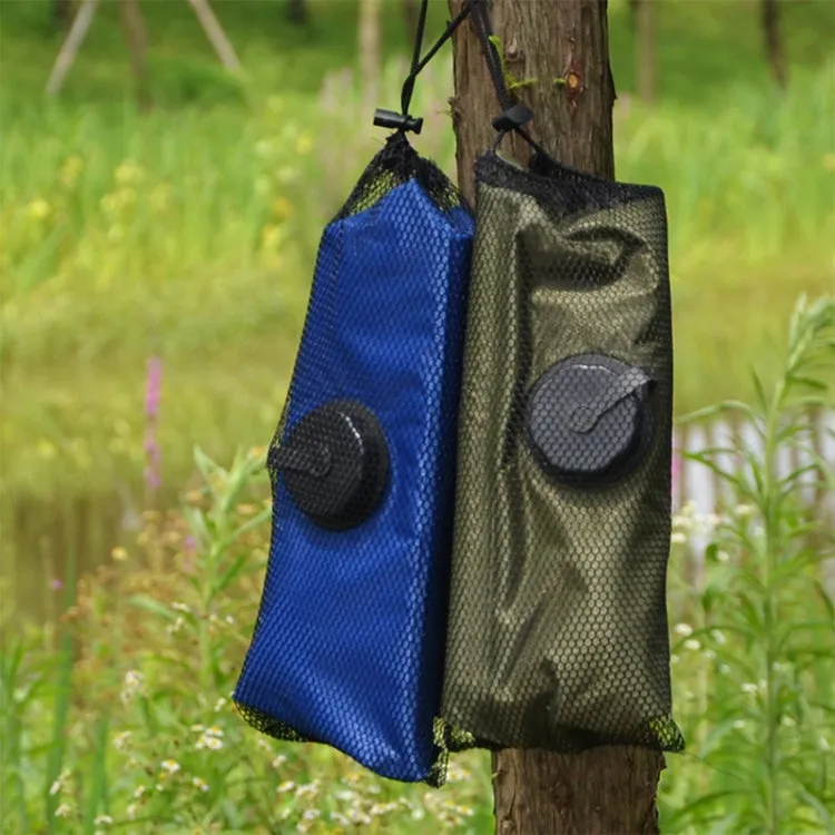 20L Solar Bath Bag Outdoor Self Driving Camping  Hot Water Bottle Portable Outdoor  Bath Water Storage Bag(Army Green)