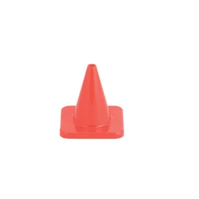 4 Inch High Visibility Flexible Vinyl Cone Orange-12 Ct