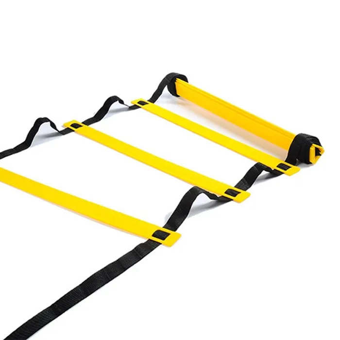 8 Meters 16 Knots Thick Section Pace Training Tough Durable Soft Ladder Football Training Wear Resistant Ladder Rope(Yellow)