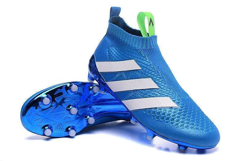 Adidas ACE 16  Purecontrol FG/AG Soccer Cleats Blue White Green