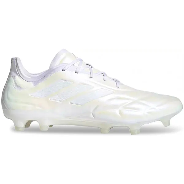 adidas Copa Pure.1 FG Soccer Cleats (Pearlized White/Metallic)