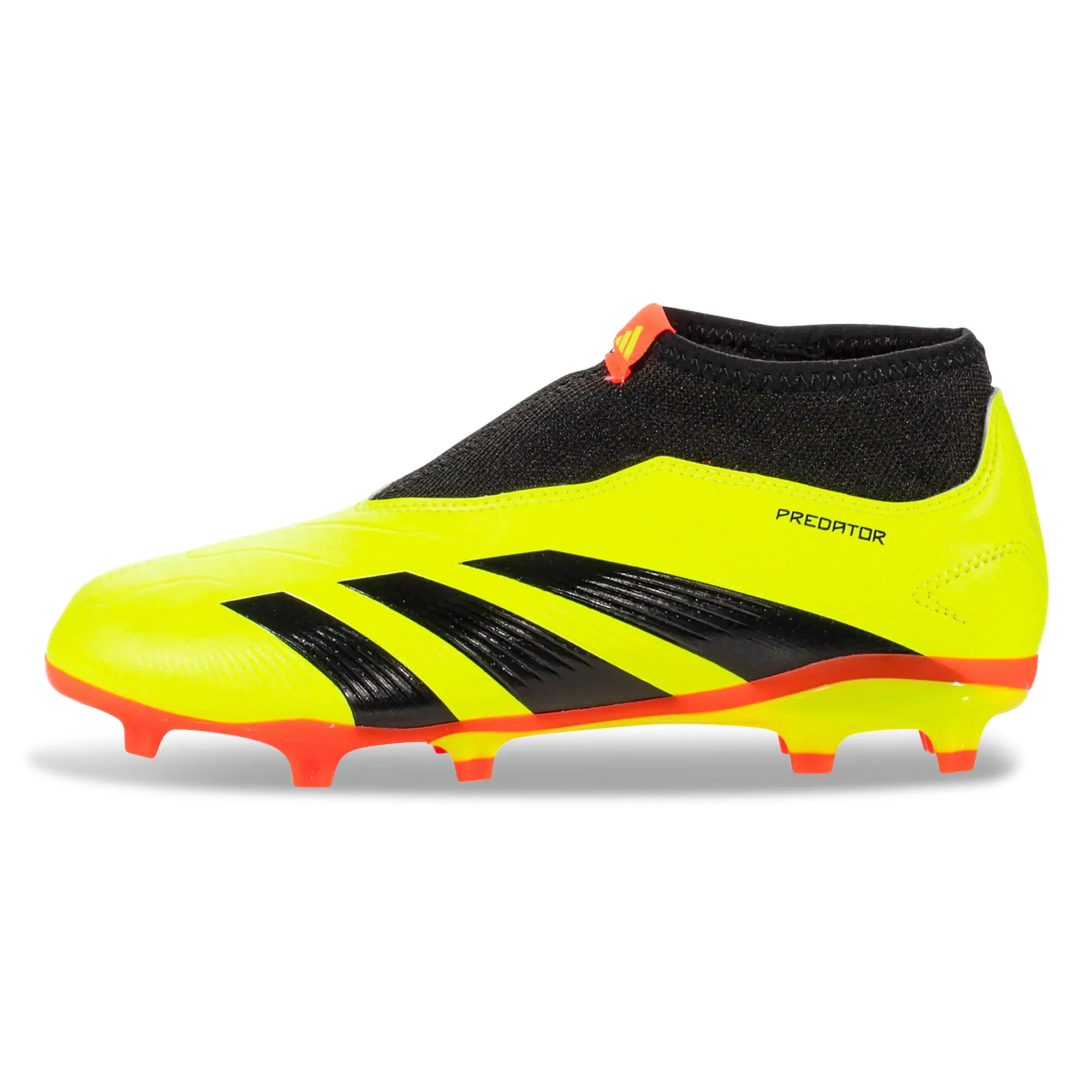 adidas Jr. Predator League LL FG Soccer Cleats (Solar Yellow/Black/Solar Red)