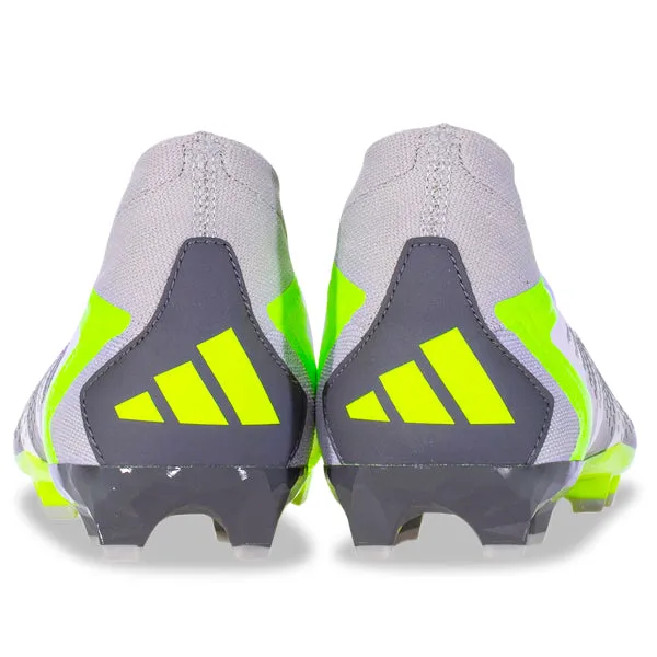 adidas Predator Accuracy.2 Firm Ground Soccer Cleats (White/Core Black/Lucid Lemon)