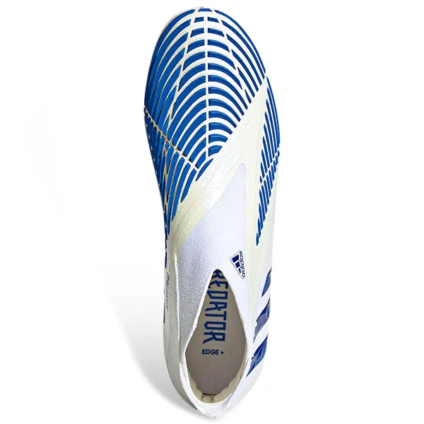 adidas Predator Edge  FG Soccer Cleats (Cloud White/Hi-Res Blue)