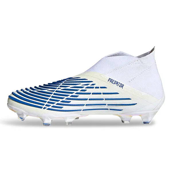 adidas Predator Edge  FG Soccer Cleats (Cloud White/Hi-Res Blue)