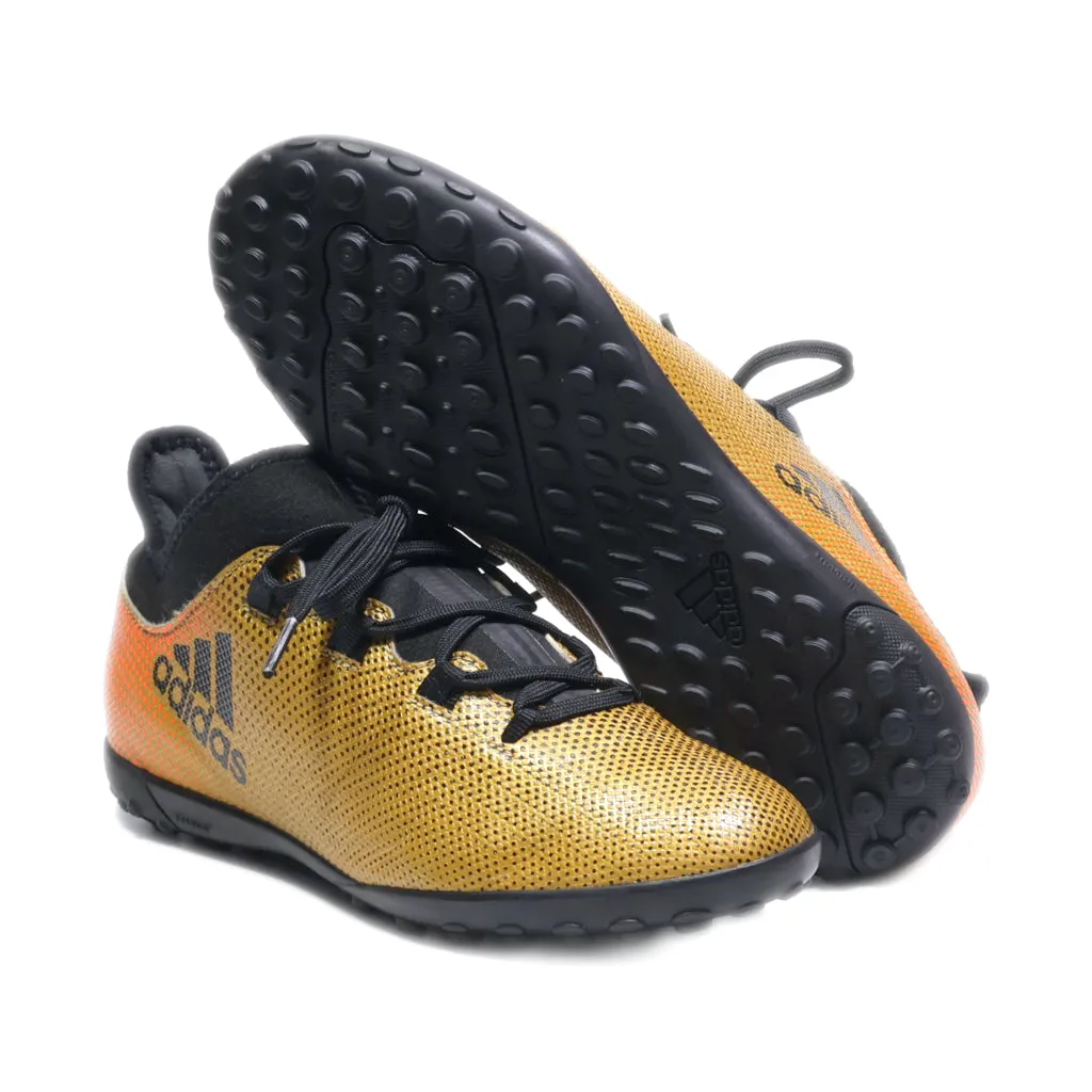 Adidas Techfit Sport Shoes Pu Leather Gold Colour For Women