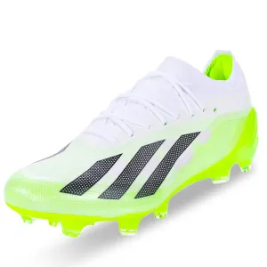 adidas X Crazyfast.1 Firm Ground Soccer Cleats (White/Lucid Lemon)