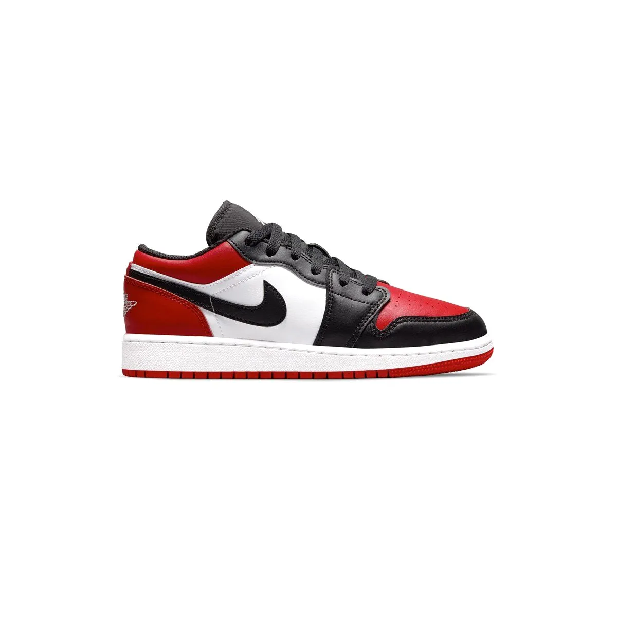 Air Jordan 1 Low GS Bred Toe Gym Red White Black