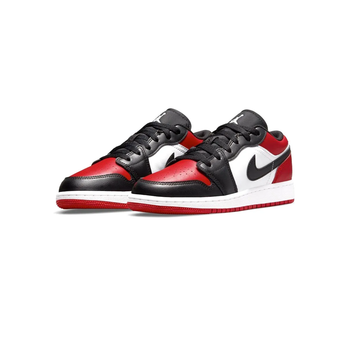 Air Jordan 1 Low GS Bred Toe Gym Red White Black