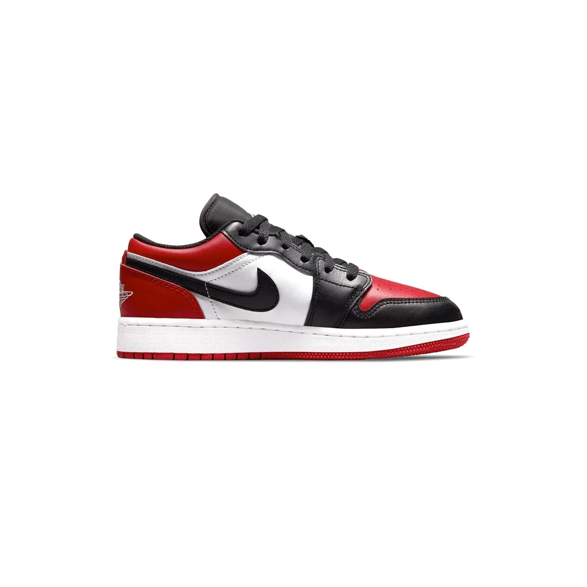 Air Jordan 1 Low GS Bred Toe Gym Red White Black