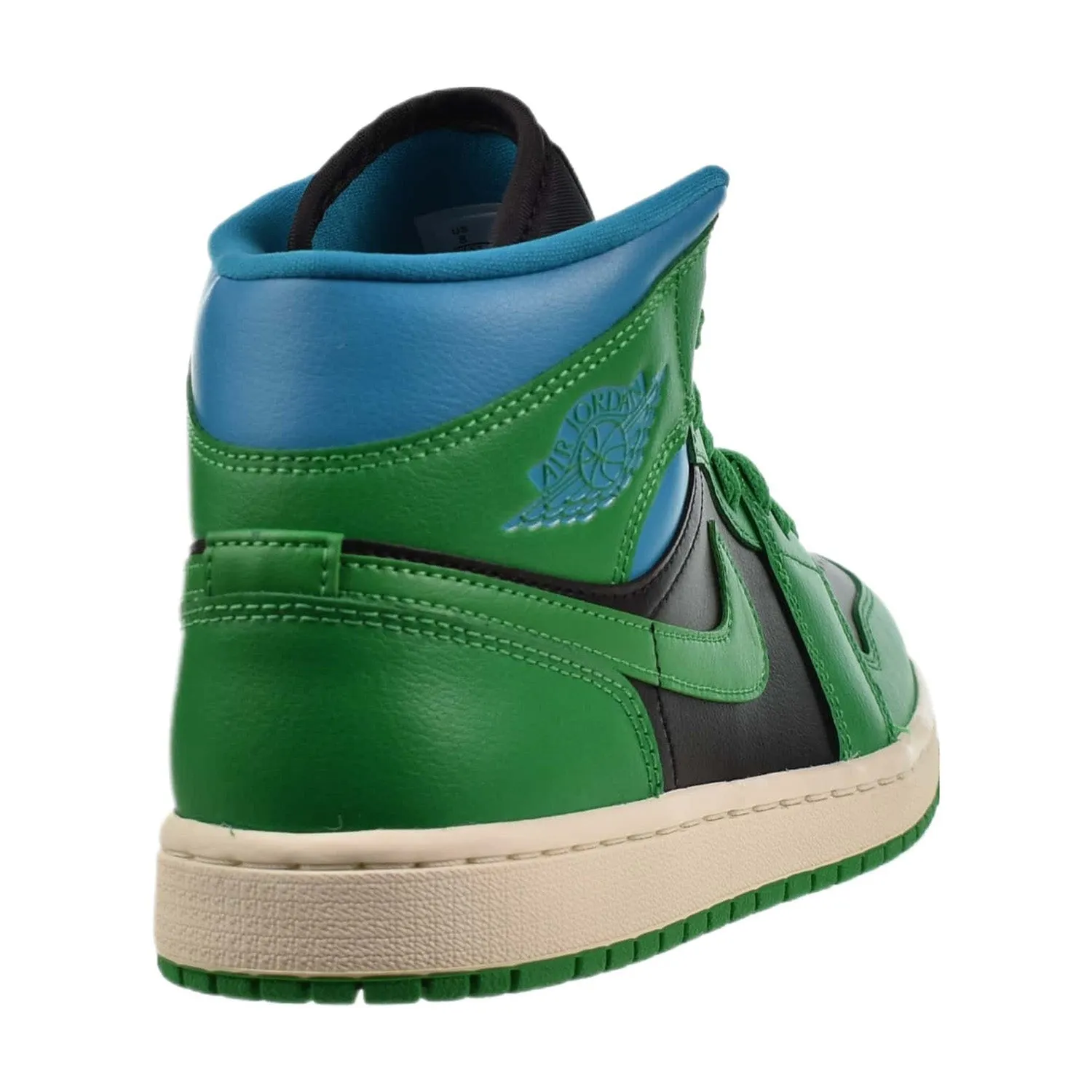 Air Jordan 1 Mid Women's Shoes Lucky Green-Aquatone