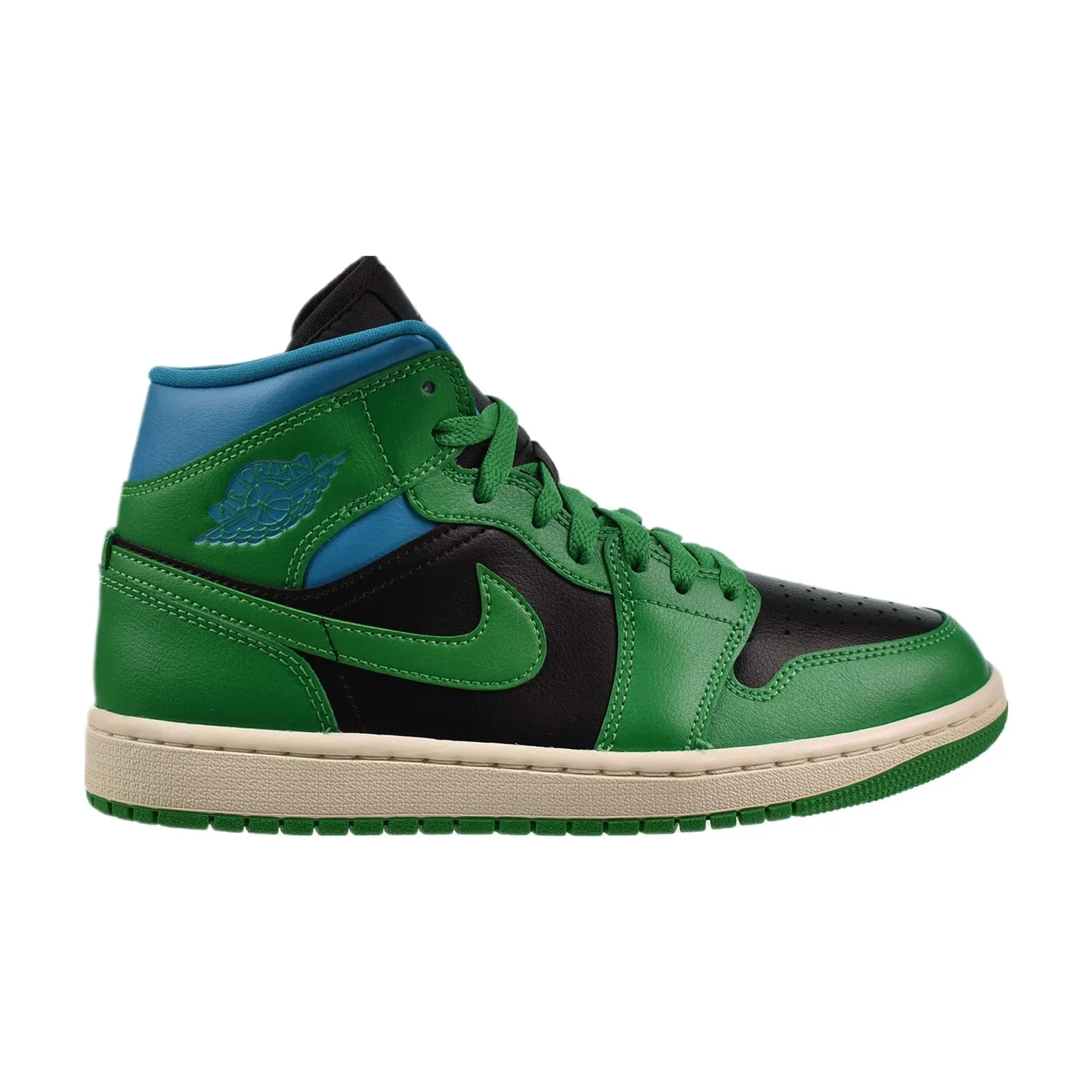 Air Jordan 1 Mid Women's Shoes Lucky Green-Aquatone