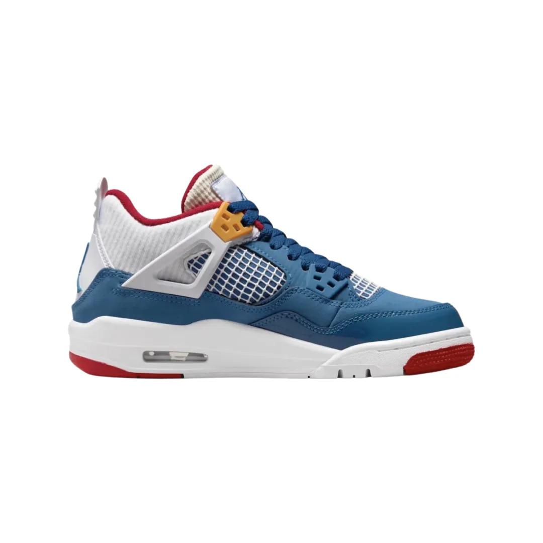 Air Jordan 4 Retro GS Messy Room French Blue White Gym Red