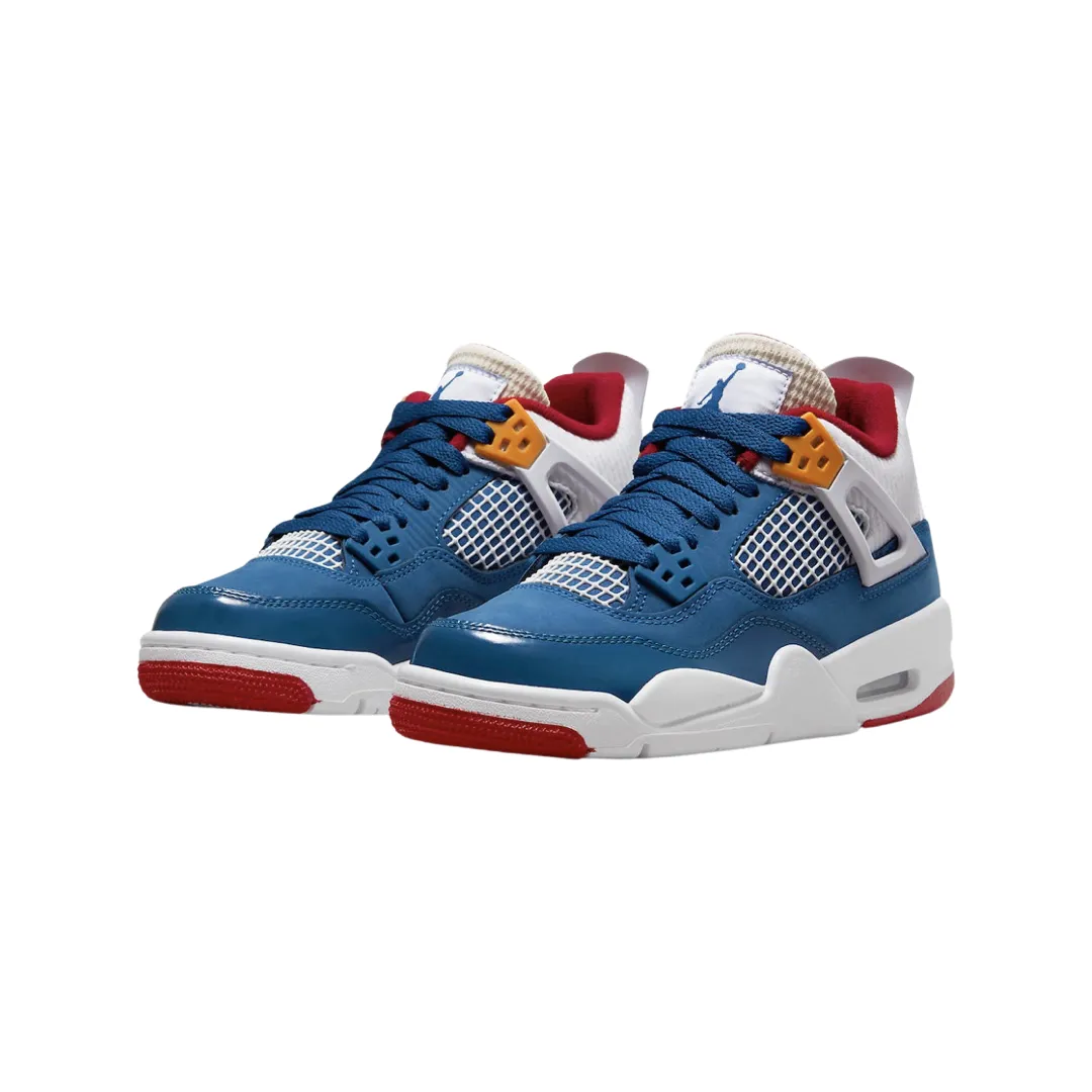 Air Jordan 4 Retro GS Messy Room French Blue White Gym Red