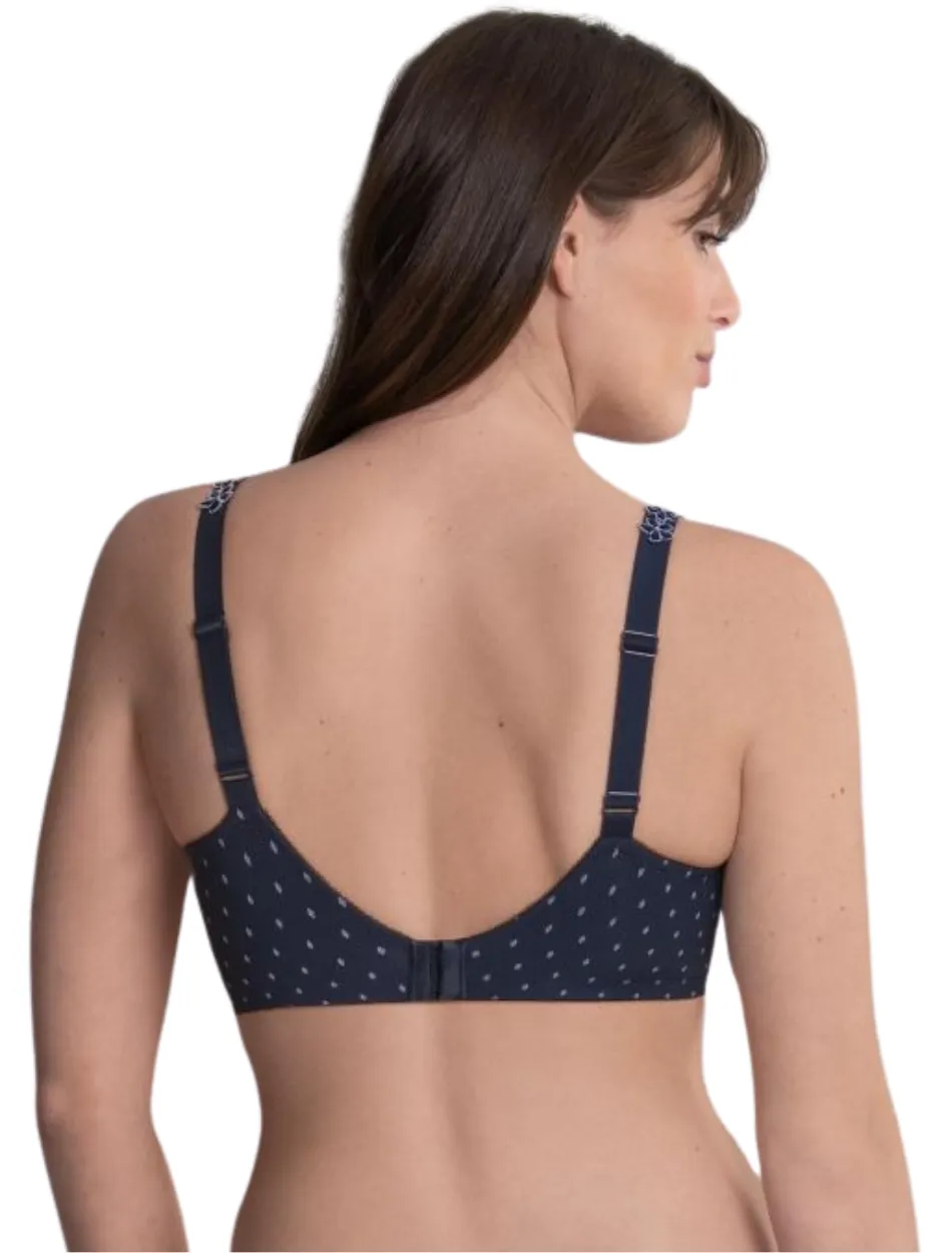 Anita Belvedere Mastectomy Bra Wireless Post Operative Bra, Deep Blue | Blue Anita Mastectomy Bra | Blue Anita Belvedere Post Mastectomy Bra