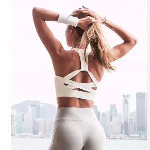 Ashore Shop Women's Straps Yoga Running Sports Athletic Bra Vest