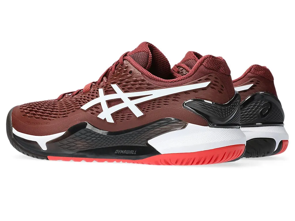 Asics Gel Resolution 9 Tennis Shoe - Antique Red/White