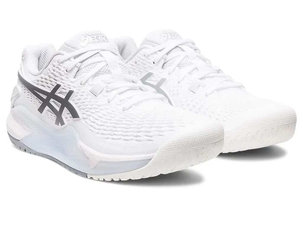 Asics Gel Resolution 9 Women's Tennis Shoes White/Pure Silver