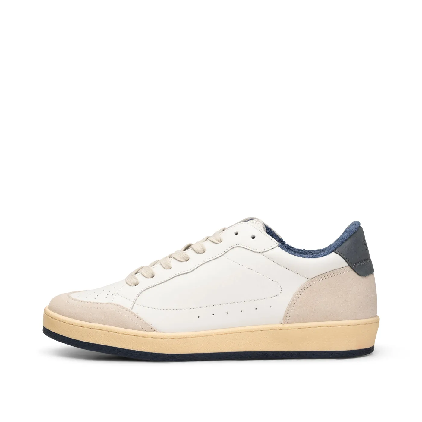 Babtiste sneaker leather - WHITE / NAVY