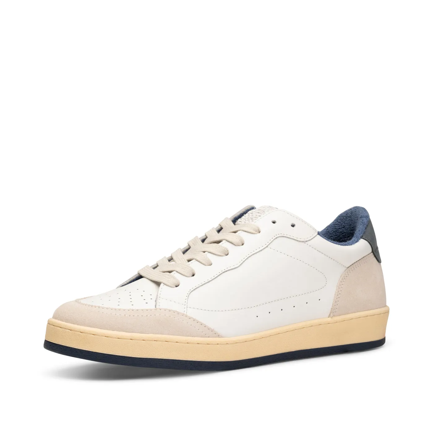 Babtiste sneaker leather - WHITE / NAVY