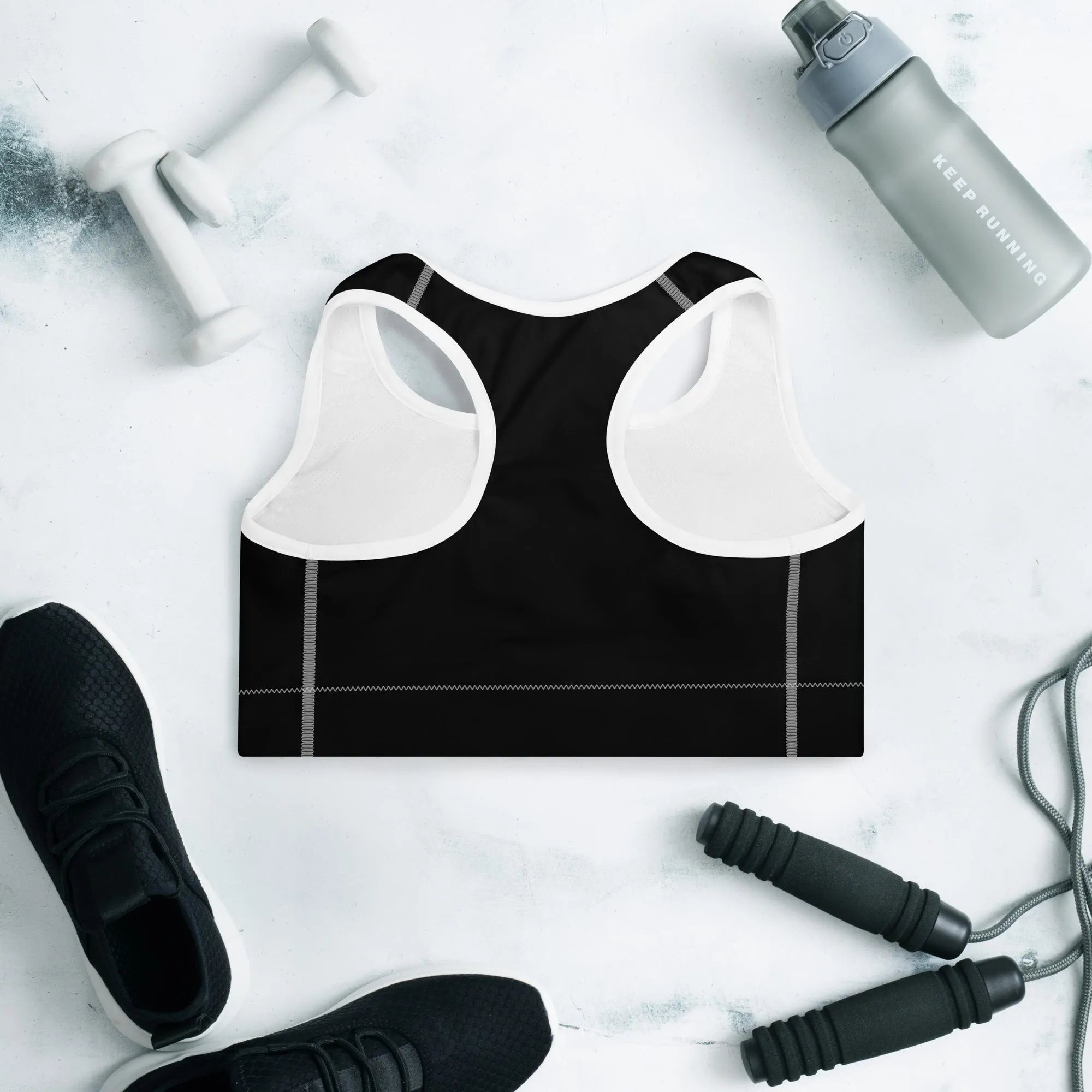 Black Padded Sports Bra