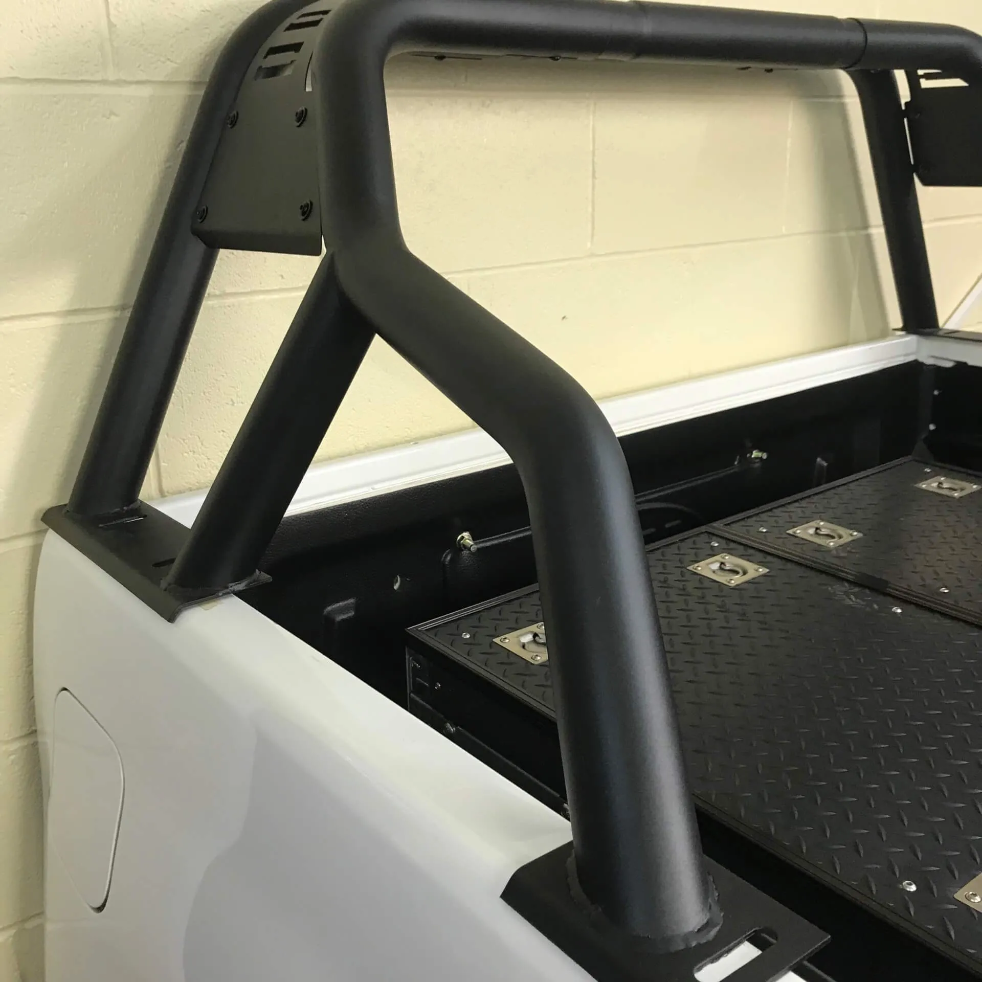 Black Short Arm Roll Sports Bar for the Ford Ranger 2006-2012