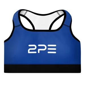 Blue with Black Moisture Wicking Sports Bra