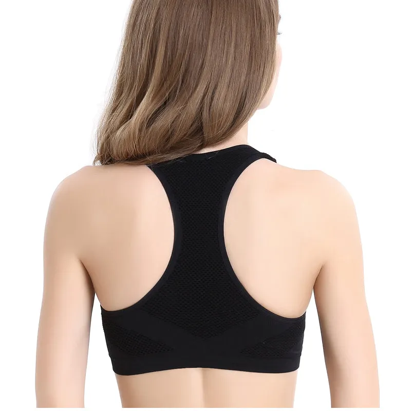 Breathable Sports Bra Absorbent Sweat Shockproof Padded Sports Bra Top Athletic Gym Running Fitness Yoga Sports Top