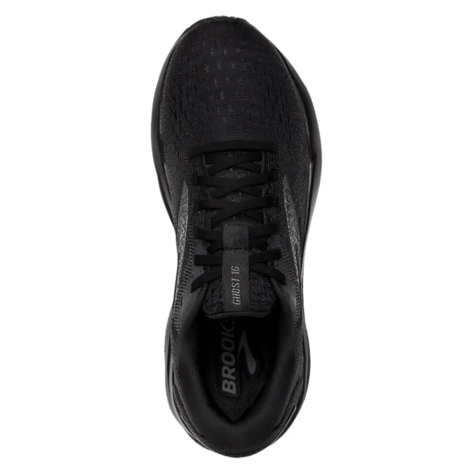 Brooks Men's Ghost 16 Running Shoes in Black/Black/Ebony AW24