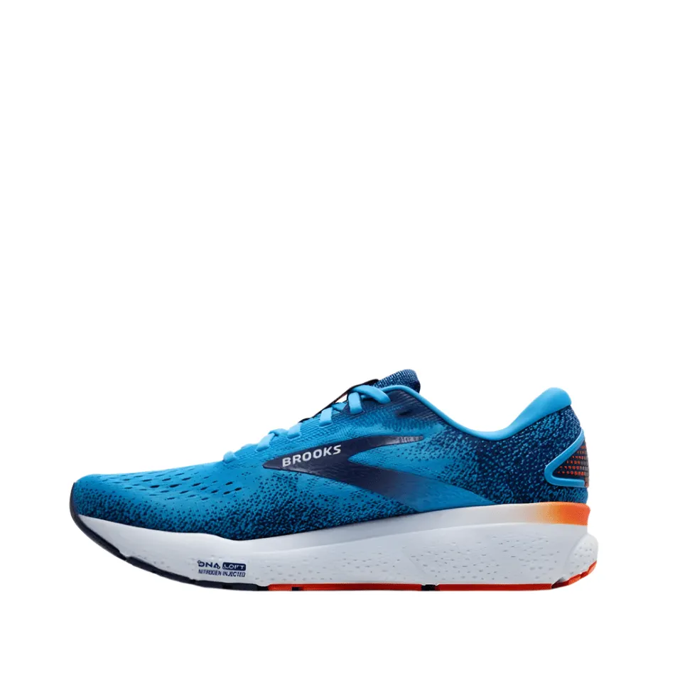 Brooks Men's Ghost 16 Running Shoes in Bonnie Blue/Blue Ribbon/Orange SS25