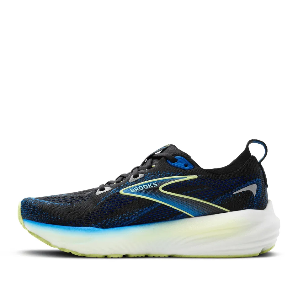 Brooks Men's Glycerin 22 Running Shoes in Black/Cobalt/Neo Yellow SS25