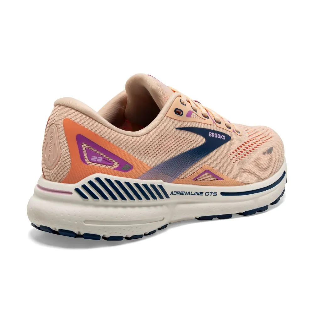 'Brooks' Women's Adrenaline GTS 23 - Apricot / Estate Blue / Orchid