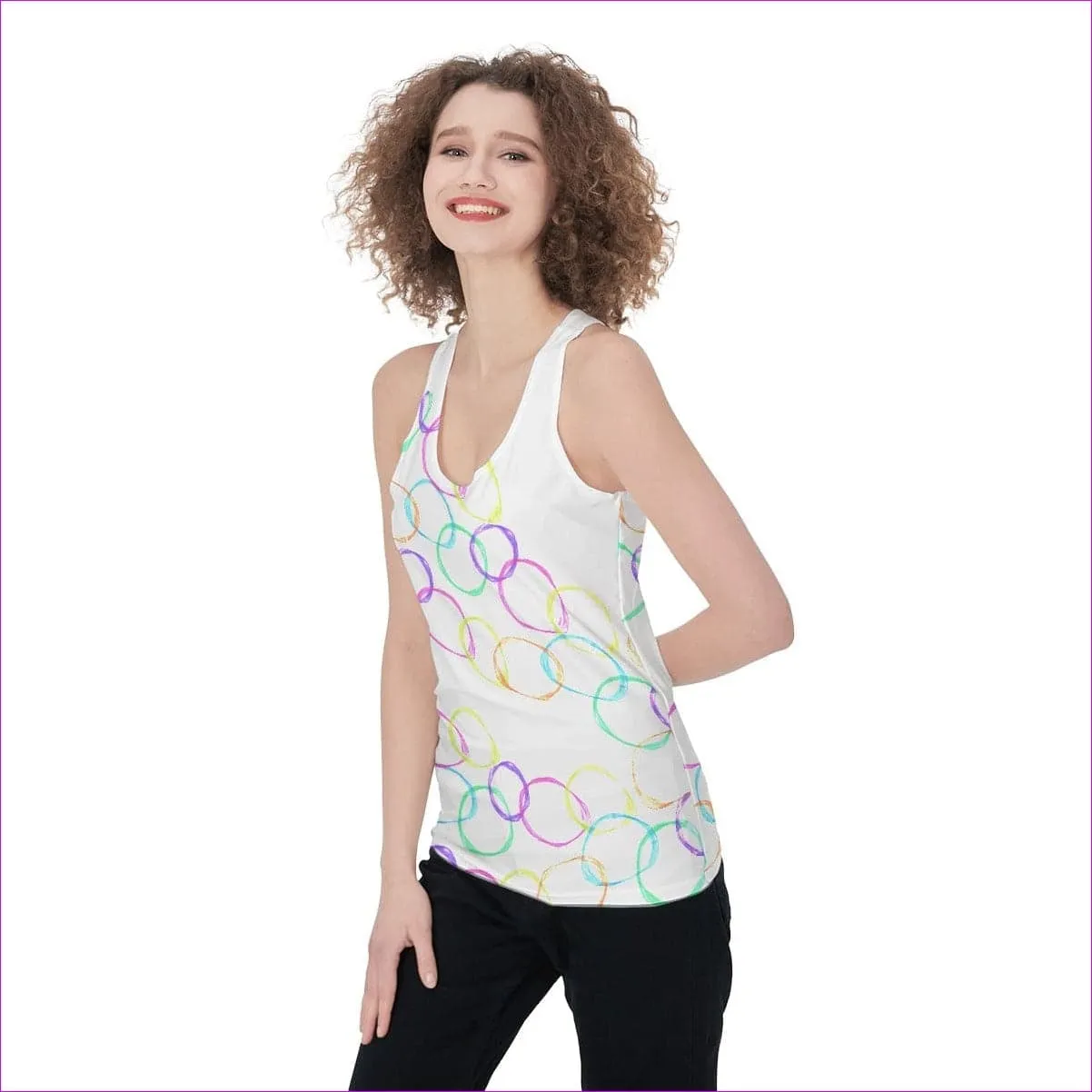 Bubbles Womens Racerback Tank Top