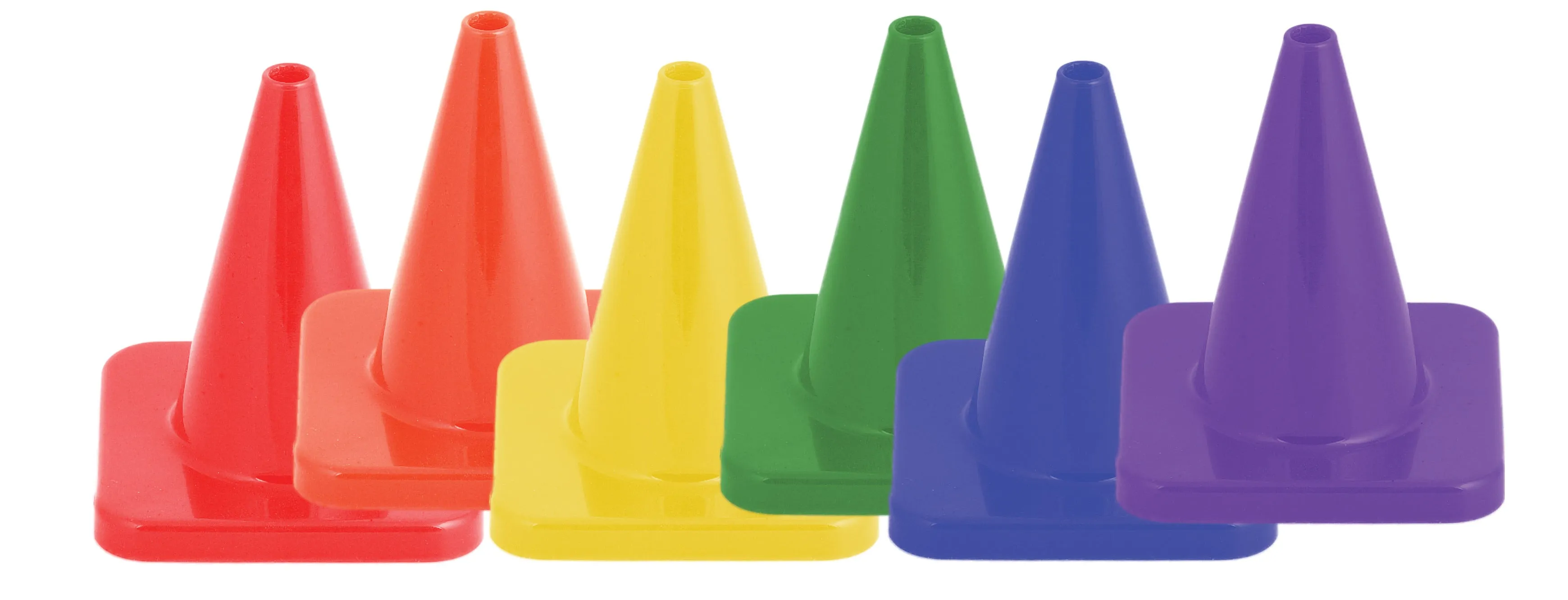 Champion Sports 6 Inch High Visibility Flexible Vinyl Cone