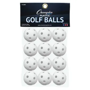 Champion Sports Plastic Golf Ball 12pk