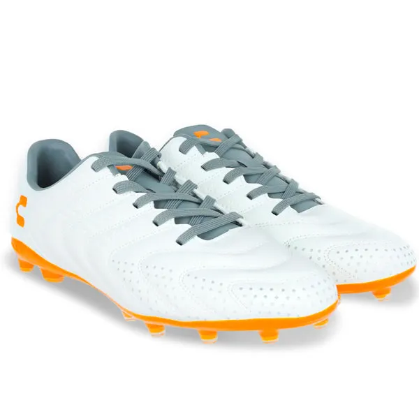 Charly Encore Firm Ground Soccer Cleats (White/Orange)