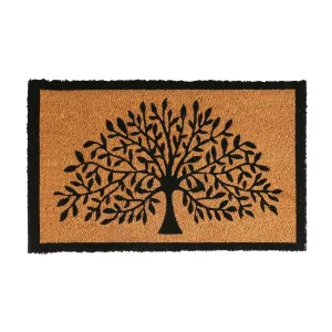 Coir Door Mat - 120cm x 75cm - Tree of Life - By Nicola Spring