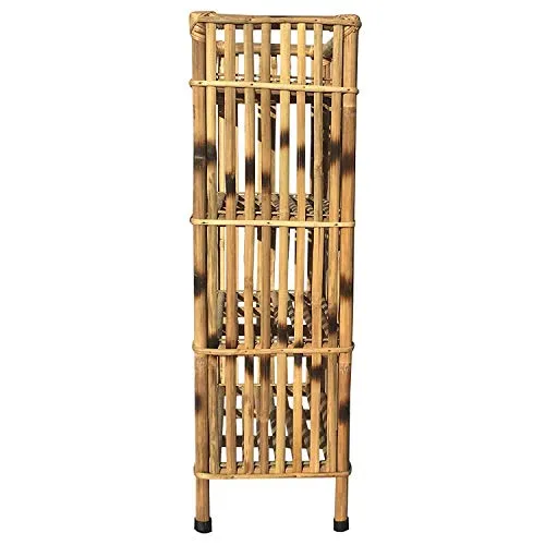 CRAFTCANE Bamboo Cane Shoe Rack,Books Rack, Mutipurpose Rack,Kitchen Rack (4shelf)