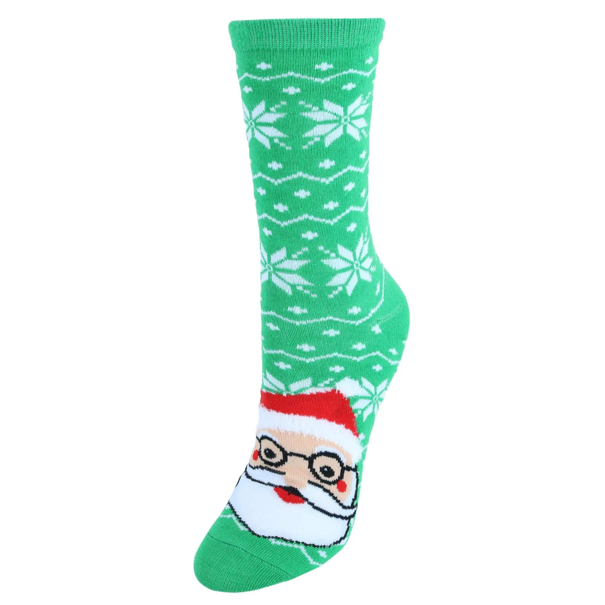 CTM® Women's 2 Pack Butter and Flat Knit Holiday Sock Combo Set