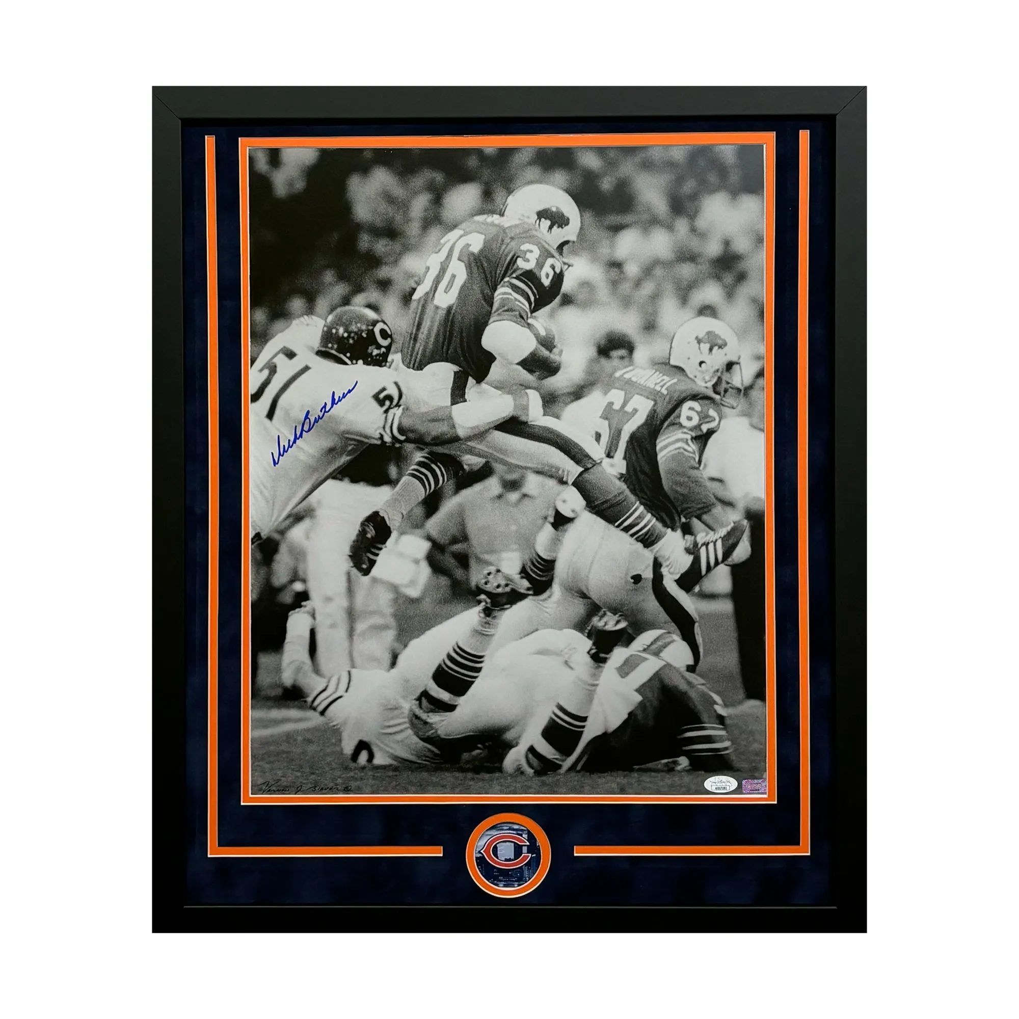 Dick Butkus Hand Signed & Framed Chicago Bears 16x20 Football Photo