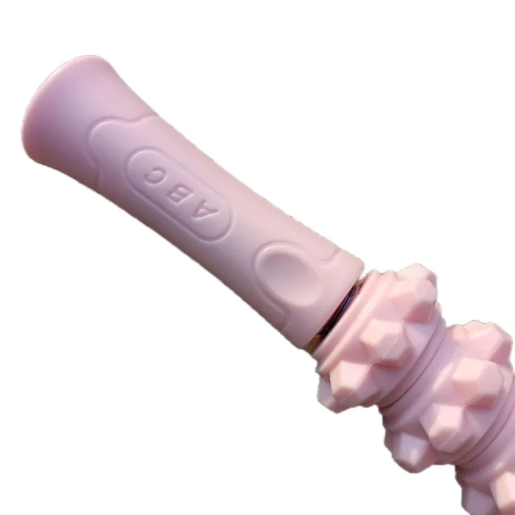 Dual-Purpose Spring Arm Force Massage Stick Muscle Relaxation Roller(Light Purple)