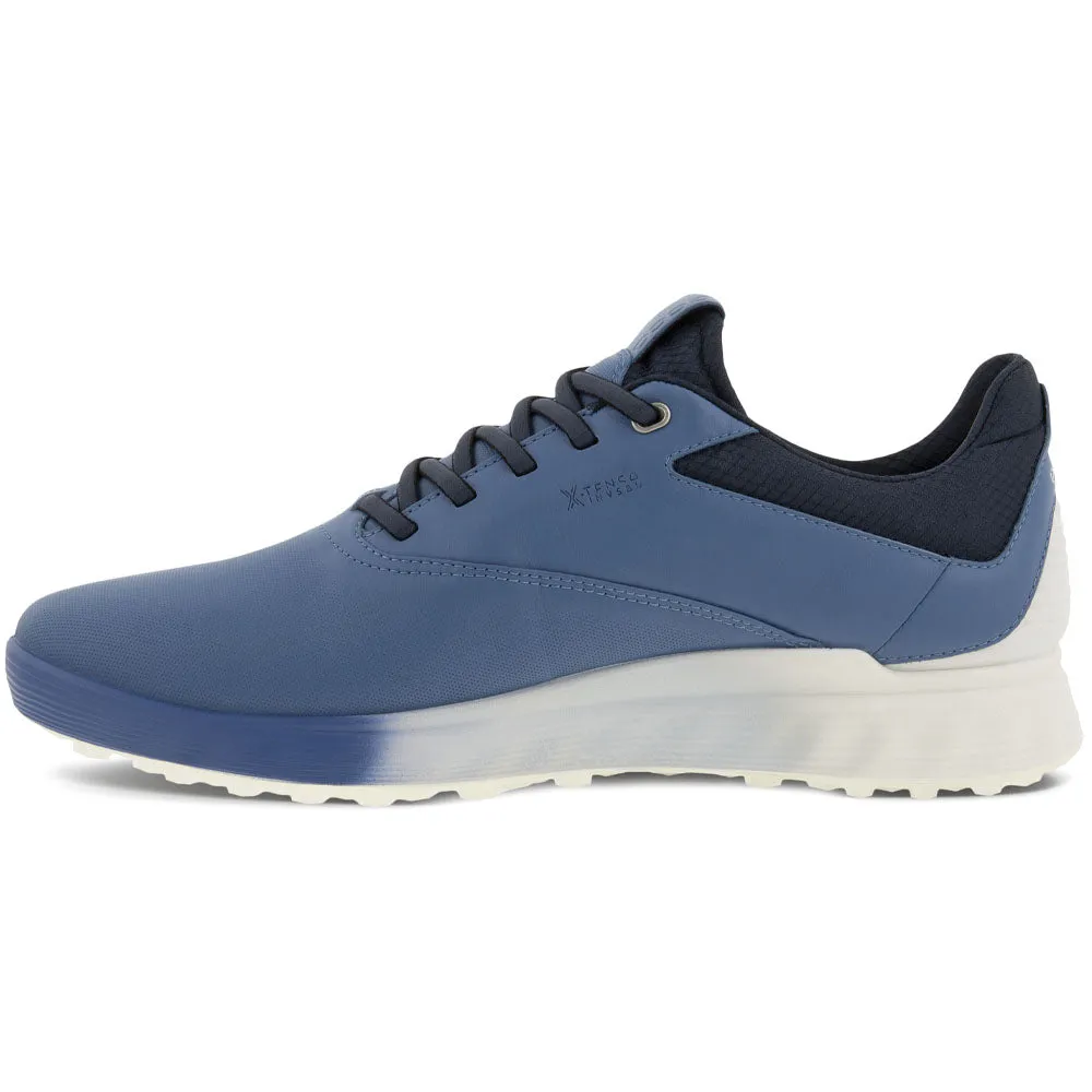 ECCO S-Three Gore-Tex Spikeless Waterproof Shoes - Retro Blue/White/Marine