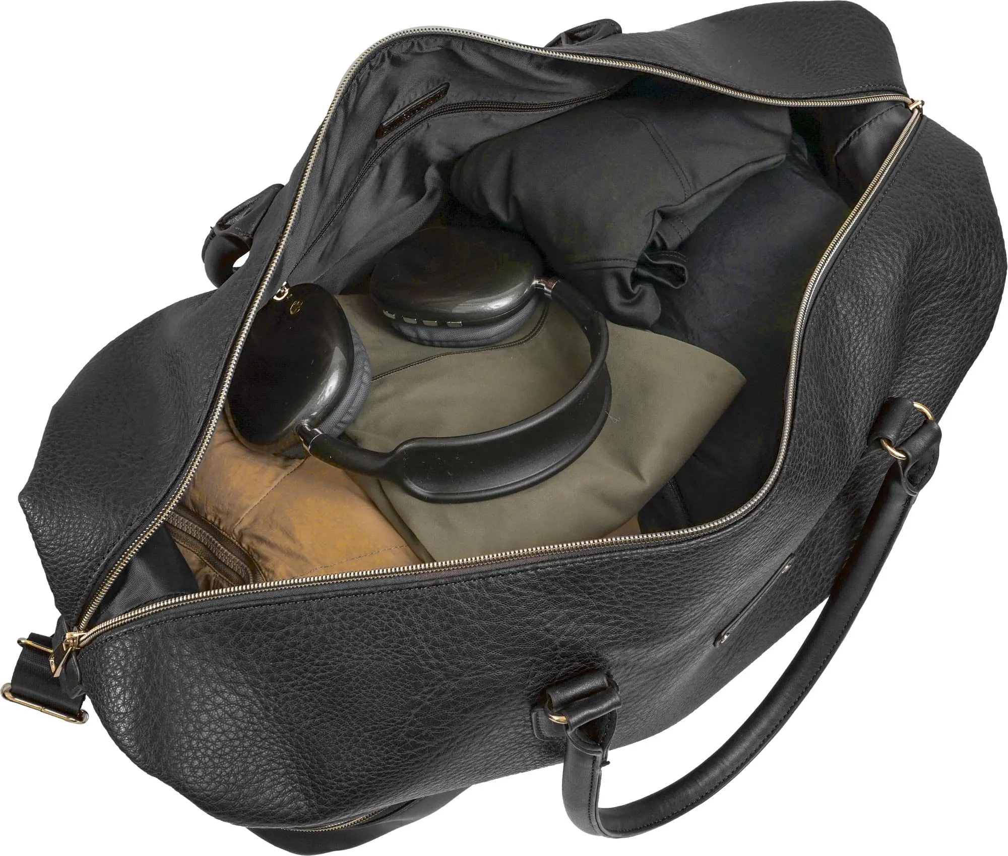 Ellen Tracy 20 Inch Pebble Grain Drop Bottom Duffel