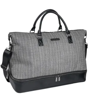 Ellen Tracy 20 Inch Two tone Print Drop Bottom Duffel