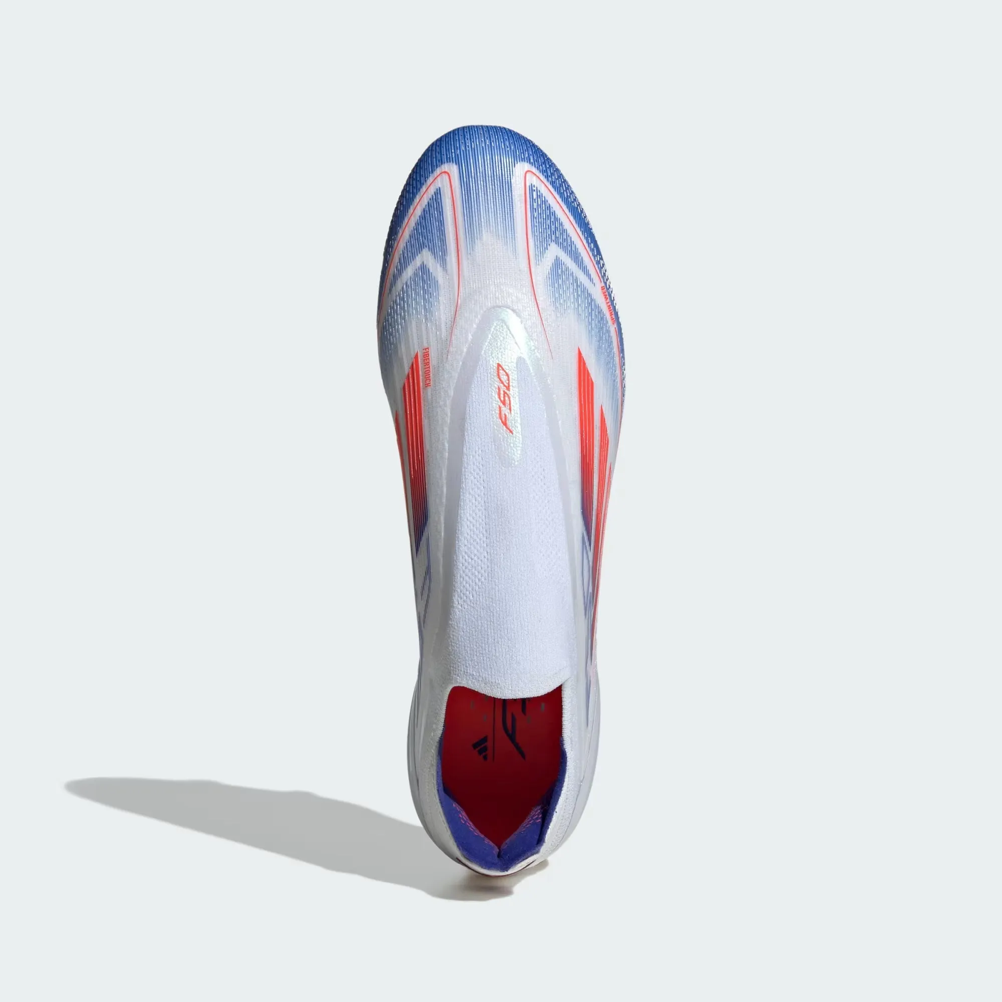 F50 ELITE LACELESS FG CLEATS [Cloud White / Solar Red / Lucid Blue]