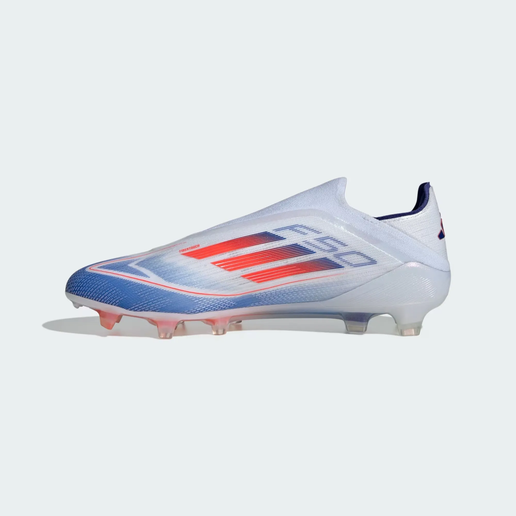 F50 ELITE LACELESS FG CLEATS [Cloud White / Solar Red / Lucid Blue]