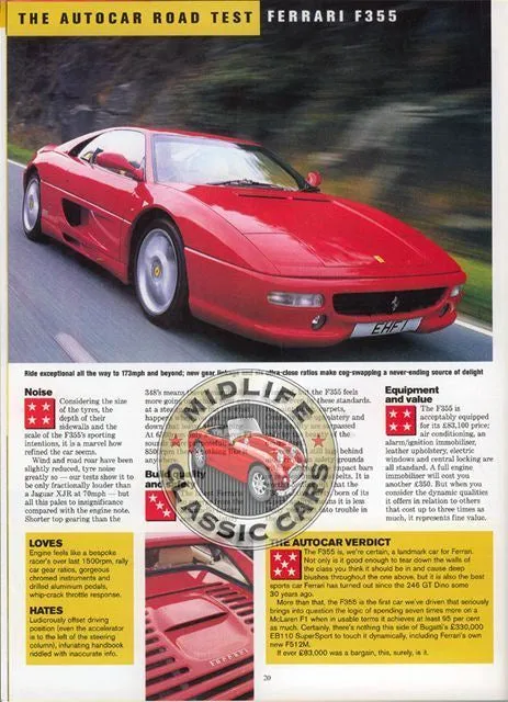 Ferrari F355 & 360 Gold Portfolio 1995-2004