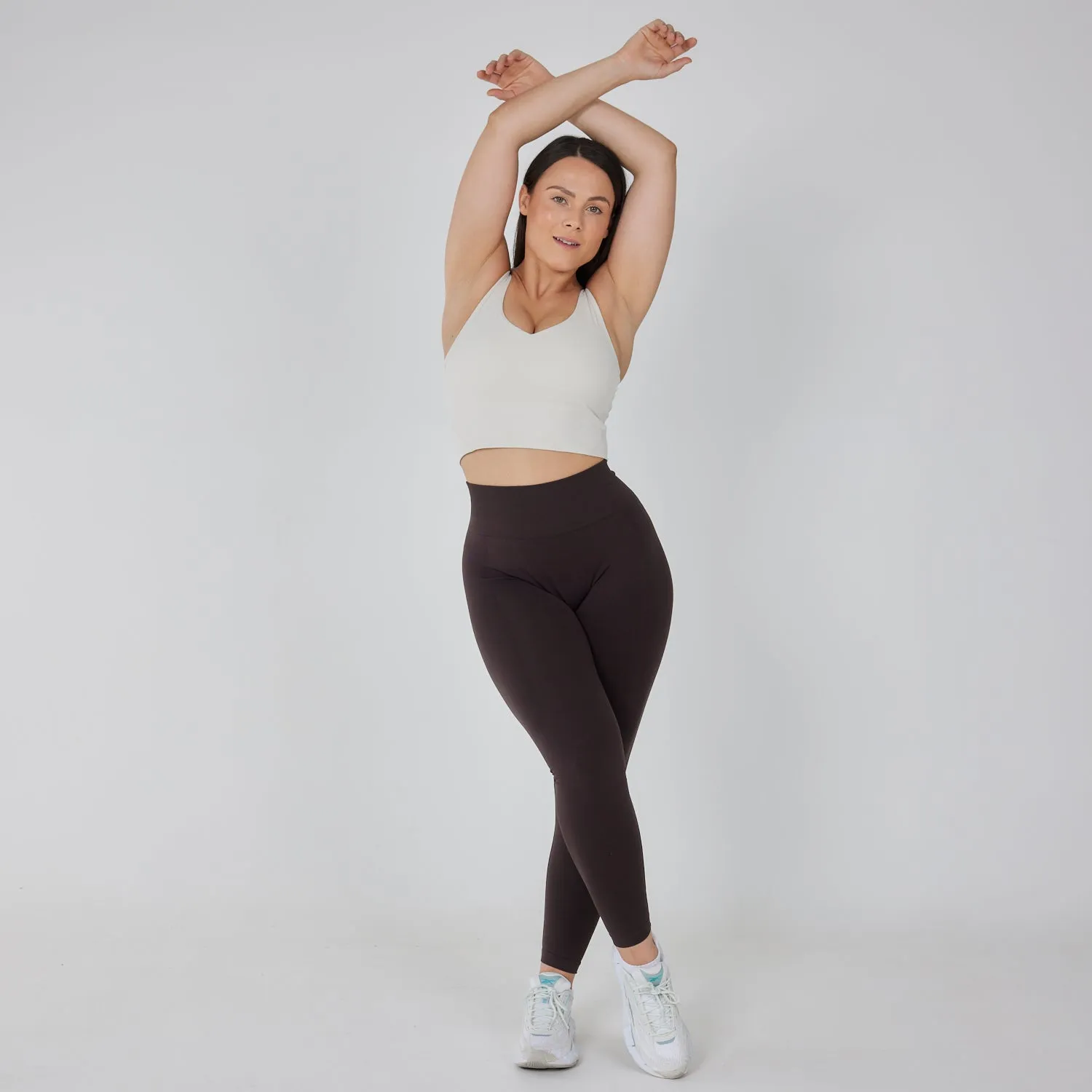 Flexi Bra Top in Oat Milk - Cropped