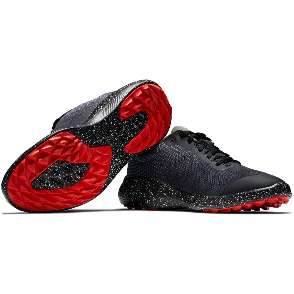 FootJoy Ltd Edition Galaxy Flex Spikeless Shoes - Black/Charcoal/Red