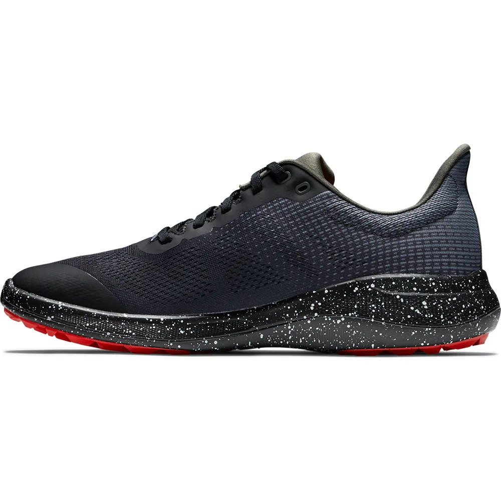 FootJoy Ltd Edition Galaxy Flex Spikeless Shoes - Black/Charcoal/Red